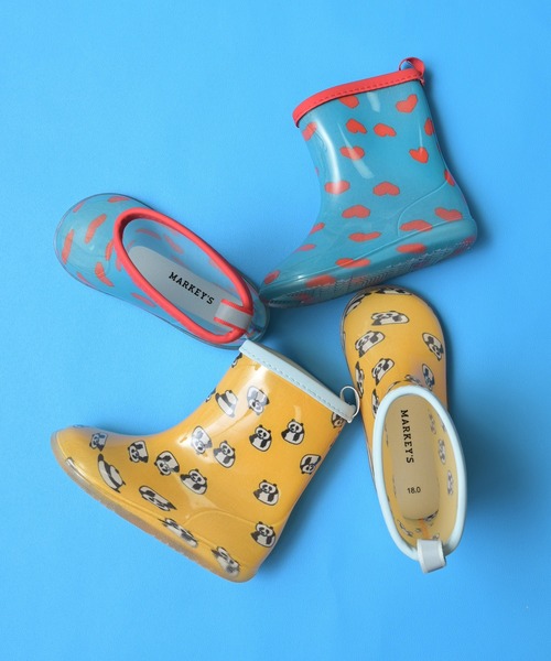 MARKEY'S（マーキーズ）の「【MARKEY'S】総柄レインシューズ（レインシューズ・キッズ・エメラルド/イエロー系その他・18cm/17cm/16cm/15cm/14cm/13cm）」の3枚目の写真