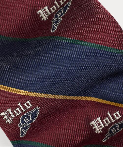 POLO RALPH LAUREN(ポロ ラルフ ローレン)の「ヴィンテージインスパイアード ストライプド シルク ロゴ ネクタイ(ネクタイ・メンズ・レッド・ONE)」の3枚目の写真
