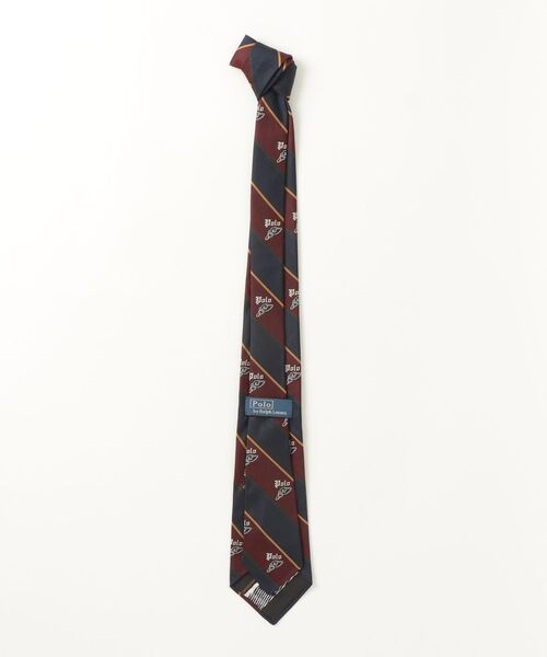POLO RALPH LAUREN(ポロ ラルフ ローレン)の「ヴィンテージインスパイアード ストライプド シルク ロゴ ネクタイ(ネクタイ・メンズ・レッド・ONE)」の5枚目の写真