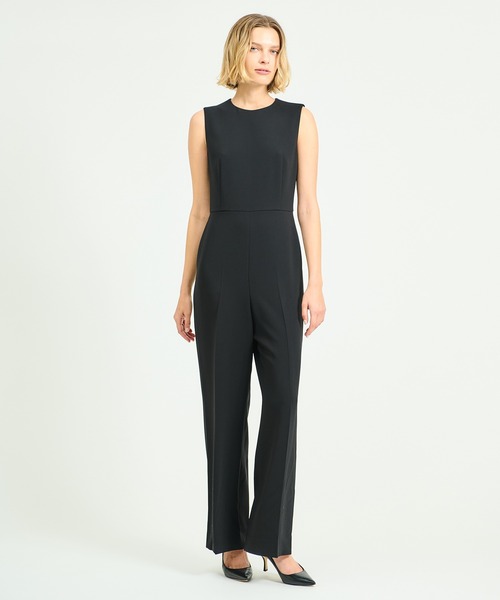 ESTNATION(エストネーション)の「ESTNATION / クルーネック オールインワン(つなぎ/オールインワン・レディース・オフホワイト/ブラック・36/38)」の2枚目の写真