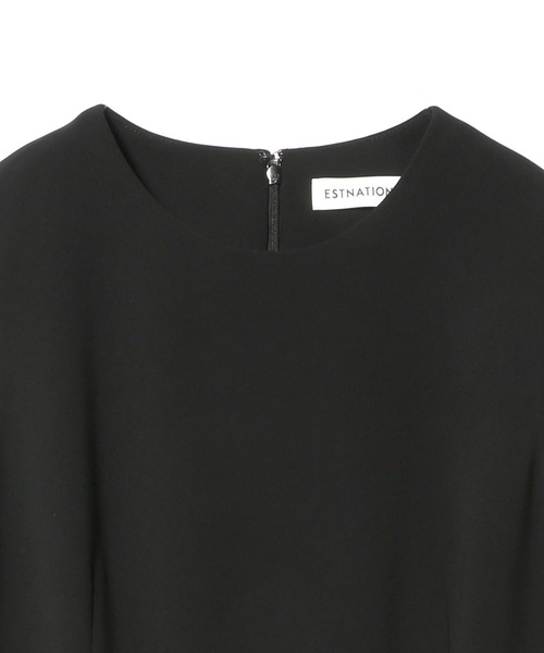 ESTNATION(エストネーション)の「ESTNATION / クルーネック オールインワン(つなぎ/オールインワン・レディース・オフホワイト/ブラック・36/38)」の10枚目の写真