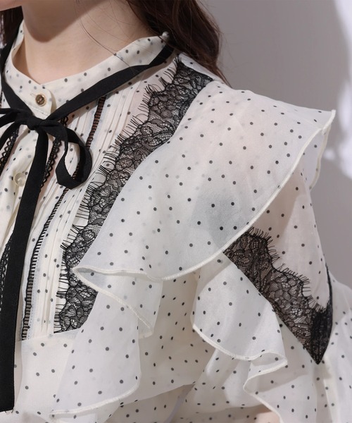 Rirandture(リランドチュール)の「ドットラッフルブラウス(シャツ/ブラウス・レディース・オフホワイト・2)」の22枚目の写真