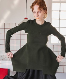 Kt tank Ommo short ショート リブ ニット OMMO オーエムエムオーの