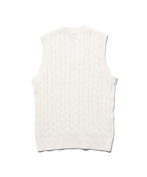 BEAMS PLUS(ビームスプラス)の「V-Neck Vest Cable(ニット/セーター・メンズ・ブラウン/ブルー/ベージュ/ホワイト/ネイビー/イエロー/グレー/オリーブ/ブラック/レッド・SMALL/MEDIUM/X-LARGE/LARGE)」の20枚目の写真
