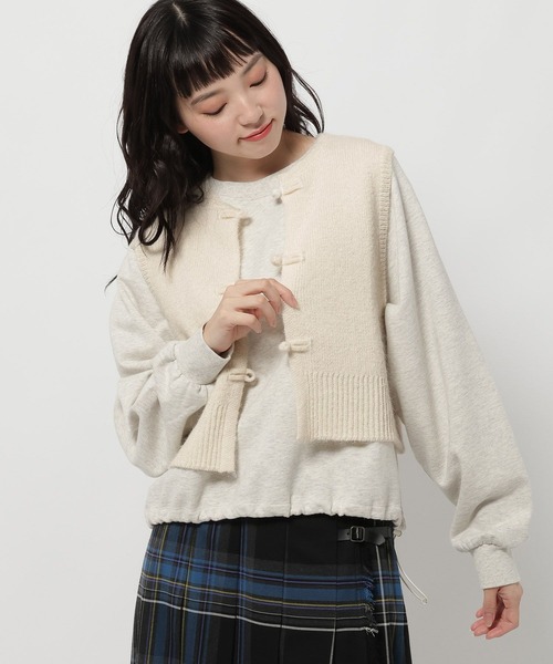 niko and（ニコアンド）の「チャイナニットベスト（ベスト）」 - WEAR