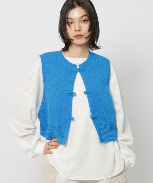 niko and（ニコアンド）の「チャイナニットベスト（ベスト）」 - WEAR