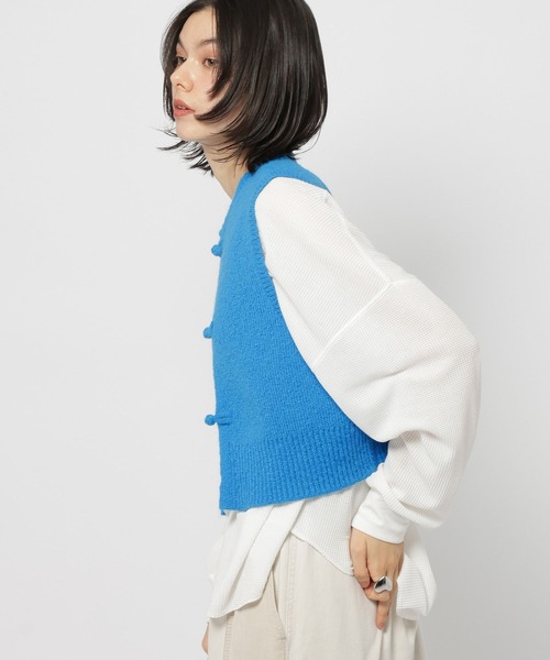 niko and（ニコアンド）の「チャイナニットベスト（ベスト）」 - WEAR