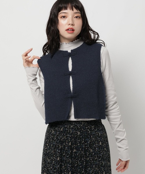 niko and（ニコアンド）の「チャイナニットベスト（ベスト）」 - WEAR