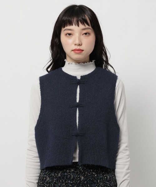 niko and（ニコアンド）の「チャイナニットベスト（ベスト）」 - WEAR