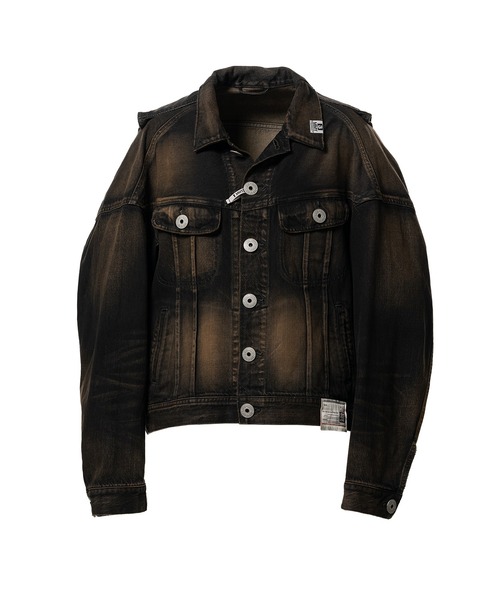 Maison MIHARA YASUHIRO(メゾンミハラヤスヒロ)の「Vest Combined Denim Jacket(ブルゾン・メンズ・インディゴブルー/ブラック・44/46)」の2枚目の写真