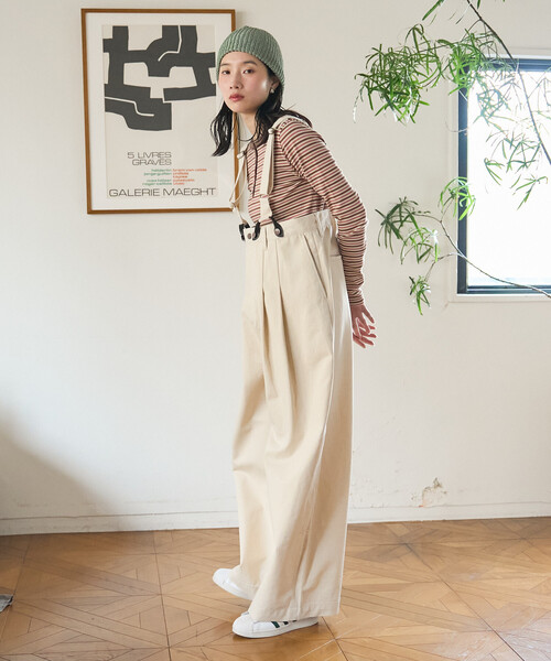 FREAK'S STORE（フリークスストア）の「＜セットアップ対応＞ RED KAP × FREAK'S STORE/レッドキャップ 別注 サスペンダー付き ビッグ 2タック デニムパンツ（デニムパンツ・レディース・ブルー/ナチュラル/その他2/ネイビー・ﾌﾘ-）」の2枚目の写真