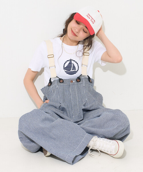 FREAK'S STORE（フリークスストア）の「RED KAP × FREAK'S STORE/レッドキャップ 別注 サスペンダー付き ビッグ 2タック デニムパンツ＜セットアップ対応＞/デニム サロペット（デニムパンツ・レディース・ブルー/ナチュラル/その他2/ネイビー・ﾌﾘ-）」の12枚目の写真