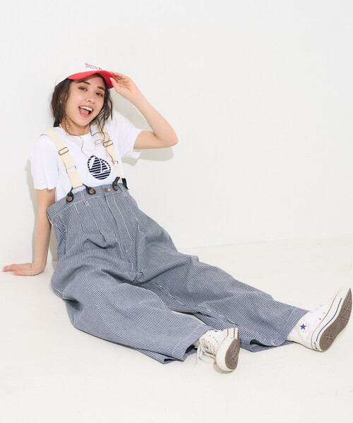 FREAK'S STORE（フリークスストア）の「RED KAP × FREAK'S STORE/レッドキャップ 別注 サスペンダー付き ビッグ 2タック デニムパンツ＜セットアップ対応＞/デニム サロペット（デニムパンツ・レディース・ブルー/ナチュラル/その他2/ネイビー・ﾌﾘ-）」の9枚目の写真