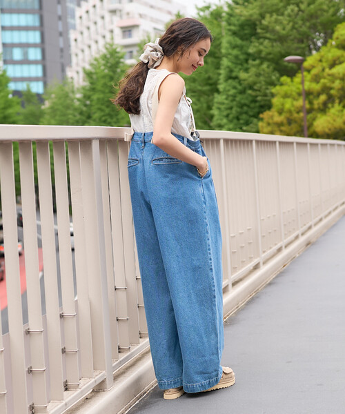 FREAK'S STORE（フリークスストア）の「RED KAP × FREAK'S STORE/レッドキャップ 別注 サスペンダー付き ビッグ 2タック デニムパンツ＜セットアップ対応＞/デニム サロペット（デニムパンツ・レディース・ブルー/ナチュラル/その他2/ネイビー・ﾌﾘ-）」の21枚目の写真