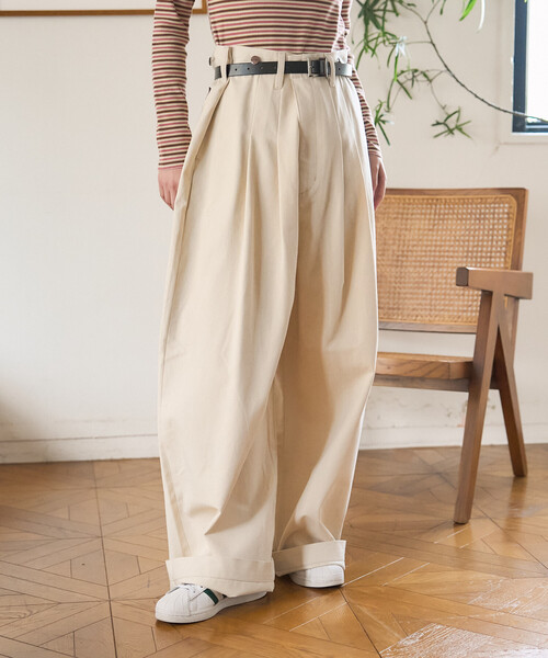 FREAK'S STORE（フリークスストア）の「＜セットアップ対応＞ RED KAP × FREAK'S STORE/レッドキャップ 別注 サスペンダー付き ビッグ 2タック デニムパンツ（デニムパンツ・レディース・ブルー/ナチュラル/その他2/ネイビー・ﾌﾘ-）」の5枚目の写真