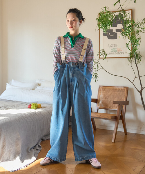 FREAK'S STORE（フリークスストア）の「＜セットアップ対応＞ RED KAP × FREAK'S STORE/レッドキャップ 別注 サスペンダー付き ビッグ 2タック デニムパンツ（デニムパンツ・レディース・ブルー/ナチュラル/その他2/ネイビー・ﾌﾘ-）」の11枚目の写真