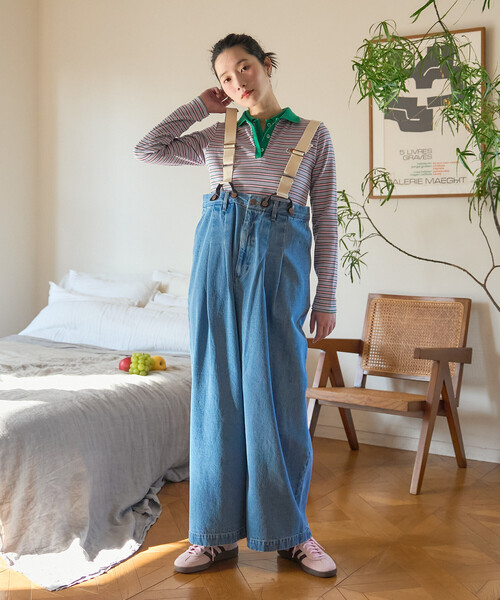 FREAK'S STORE（フリークスストア）の「＜セットアップ対応＞ RED KAP × FREAK'S STORE/レッドキャップ 別注 サスペンダー付き ビッグ 2タック デニムパンツ（デニムパンツ・レディース・ブルー/ナチュラル/その他2/ネイビー・ﾌﾘ-）」の12枚目の写真