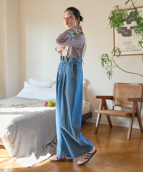 FREAK'S STORE（フリークスストア）の「＜セットアップ対応＞ RED KAP × FREAK'S STORE/レッドキャップ 別注 サスペンダー付き ビッグ 2タック デニムパンツ（デニムパンツ・レディース・ブルー/ナチュラル/その他2/ネイビー・ﾌﾘ-）」の14枚目の写真