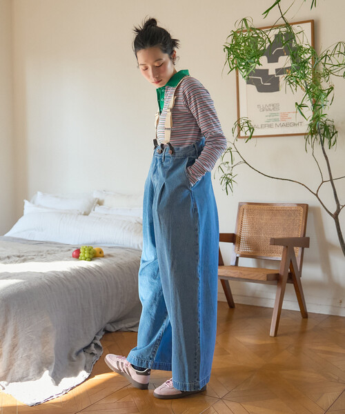 FREAK'S STORE（フリークスストア）の「＜セットアップ対応＞ RED KAP × FREAK'S STORE/レッドキャップ 別注 サスペンダー付き ビッグ 2タック デニムパンツ（デニムパンツ・レディース・ブルー/ナチュラル/その他2/ネイビー・ﾌﾘ-）」の15枚目の写真