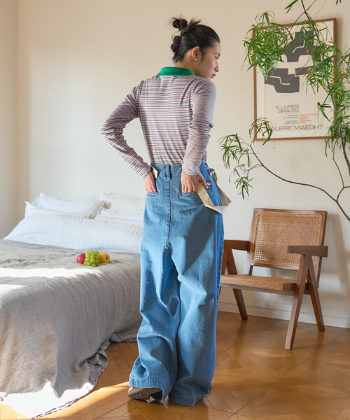 FREAK'S STORE（フリークスストア）の「＜セットアップ対応＞ RED KAP × FREAK'S STORE/レッドキャップ 別注 サスペンダー付き ビッグ 2タック デニムパンツ（デニムパンツ・レディース・ブルー/ナチュラル/その他2/ネイビー・ﾌﾘ-）」の21枚目の写真