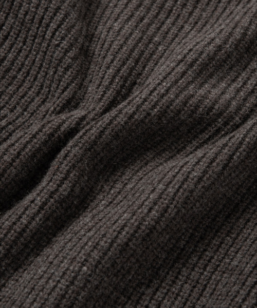 NONBLANK(ノンブランク)の「ルーズフィットジップアップカラーニット_MELANGE BROWN(ニット/セーター・メンズ・ブラウン・M/XL/L)」の7枚目の写真