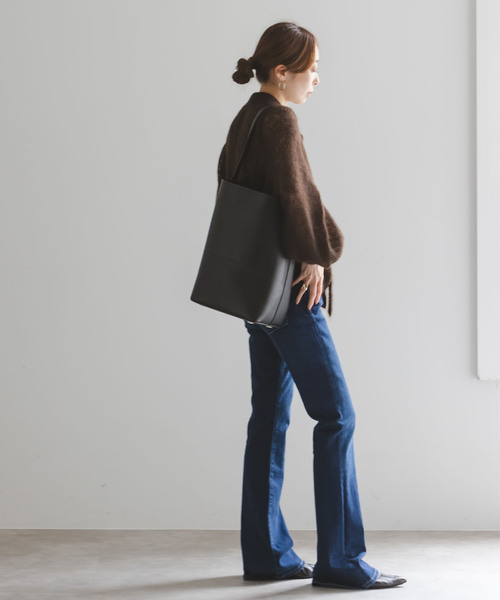 INNUE（イヌエ）の「《追加》INNUE/イヌエ レザートートBAG（ショルダーバッグ・レディース・ブラック/アイボリー/ブラウン・FREE）」の7枚目の写真