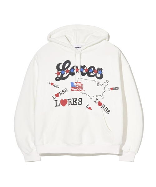 America Pullover Hoodie — кремовый