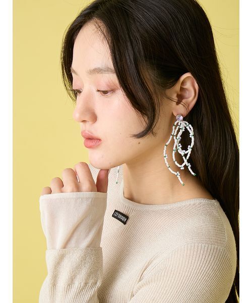 LILY BROWN（リリーブラウン）の「フルーツビーズピアス（ピアス（両耳用）・レディース・イエロー/ラベンダー/レッド・F）」の14枚目の写真