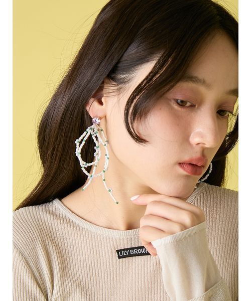 LILY BROWN（リリーブラウン）の「フルーツビーズピアス（ピアス（両耳用）・レディース・イエロー/ラベンダー/レッド・F）」の15枚目の写真