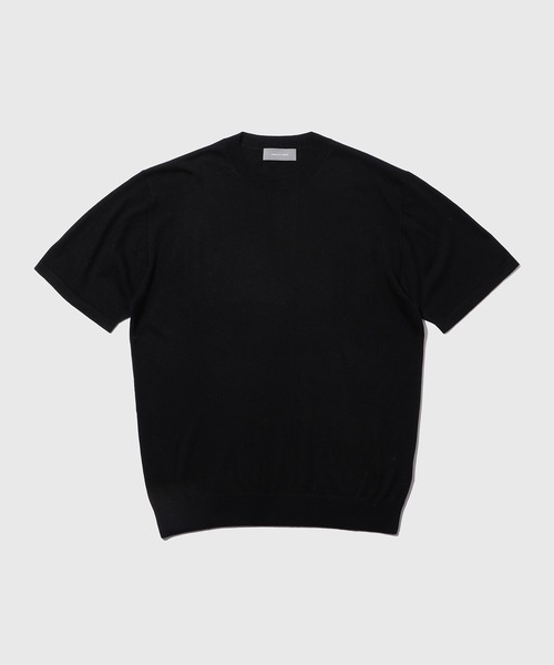 ADAM ET ROPE'(アダムエロペ)の「カシミヤシルク ニット Tシャツ / ロングシーズン着用可能(Tシャツ/カットソー・メンズ・チャコールグレー/ブラック・M/L)」の1枚目の写真