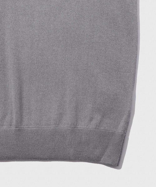ADAM ET ROPE'(アダムエロペ)の「カシミヤシルク ニット Tシャツ / ロングシーズン着用可能(Tシャツ/カットソー・メンズ・チャコールグレー/ブラック・M/L)」の8枚目の写真