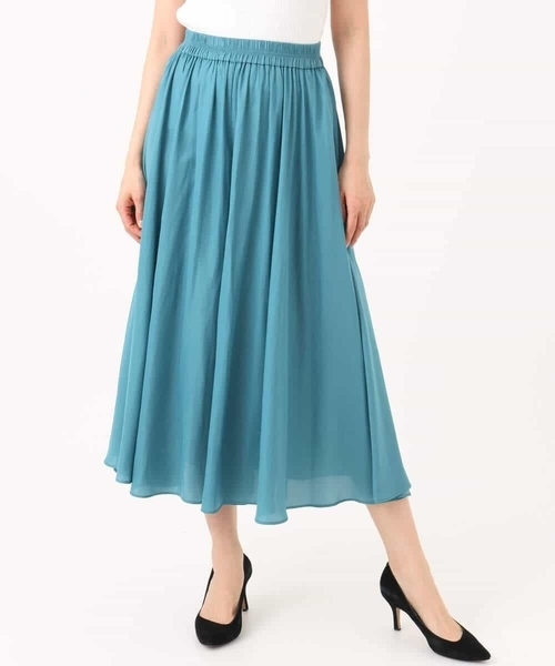 MK MICHEL KLEIN（エムケーミッシェルクラン）の「サテンガウチョパンツ/接触冷感/UVカット/洗える（その他パンツ・レディース・ダークグレー/ベージュ/パープル/ダークベージュ/グリーン・38）」の7枚目の写真