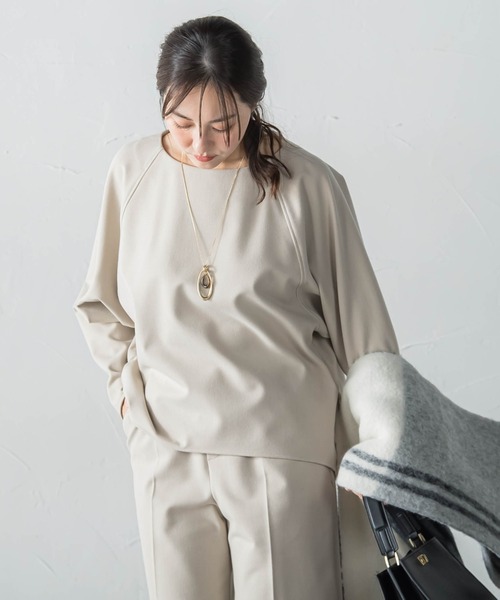 LAUTREAMONT（ロートレアモン）の「両面起毛T/Rブラウス（シャツ/ブラウス・レディース・ベージュ/ネイビー/ブラウン/ダークグレー・9号）」の4枚目の写真