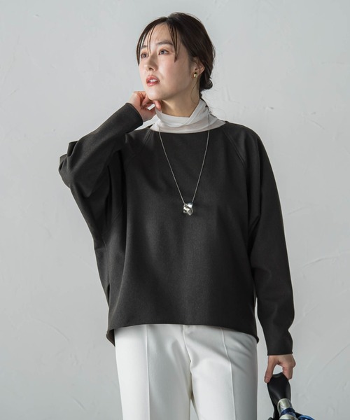 LAUTREAMONT（ロートレアモン）の「両面起毛T/Rブラウス（シャツ/ブラウス・レディース・ベージュ/ネイビー/ブラウン/ダークグレー・9号）」の3枚目の写真