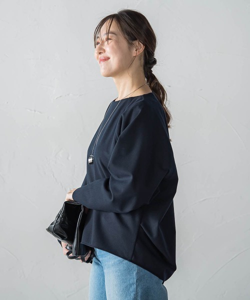 LAUTREAMONT（ロートレアモン）の「両面起毛T/Rブラウス（シャツ/ブラウス・レディース・ベージュ/ネイビー/ブラウン/ダークグレー・9号）」の6枚目の写真