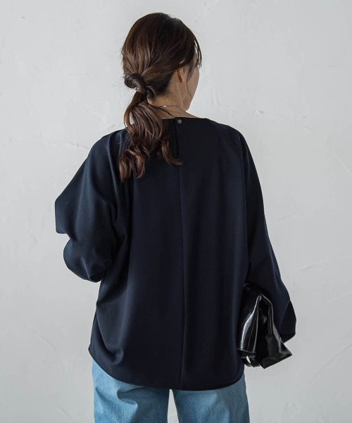 LAUTREAMONT（ロートレアモン）の「両面起毛T/Rブラウス（シャツ/ブラウス・レディース・ベージュ/ネイビー/ブラウン/ダークグレー・9号）」の7枚目の写真