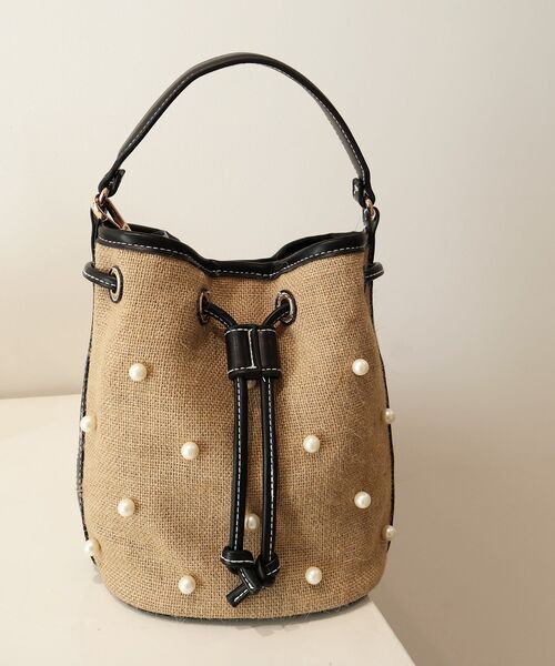 le.coeur blanc（ルクールブラン）の「パール付き巾着トート（トートバッグ・レディース・ブラウン/ブラック・FREE）」の15枚目の写真