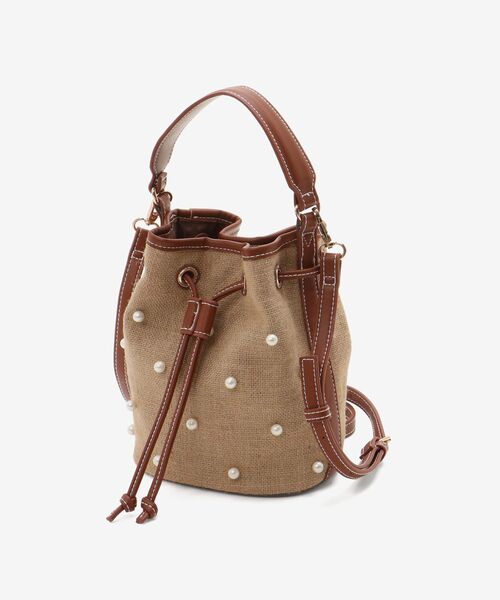 le.coeur blanc（ルクールブラン）の「パール付き巾着トート（トートバッグ・レディース・ブラウン/ブラック・FREE）」の14枚目の写真