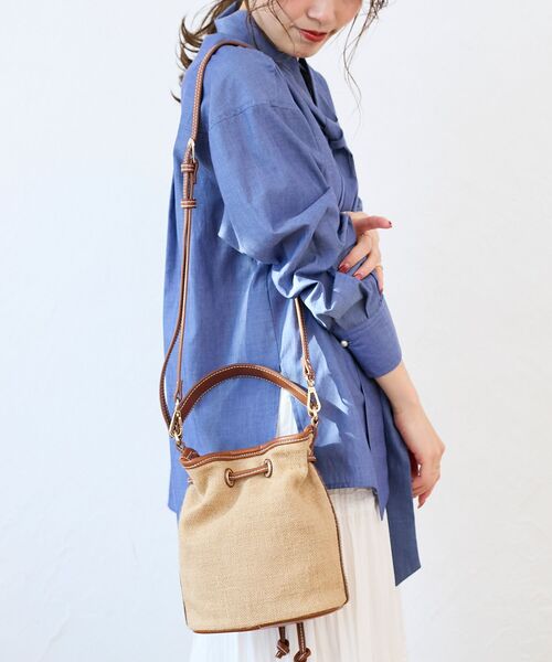 le.coeur blanc（ルクールブラン）の「パール付き巾着トート（トートバッグ・レディース・ブラウン/ブラック・FREE）」の10枚目の写真