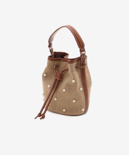 le.coeur blanc（ルクールブラン）の「パール付き巾着トート（トートバッグ・レディース・ブラウン/ブラック・FREE）」の7枚目の写真