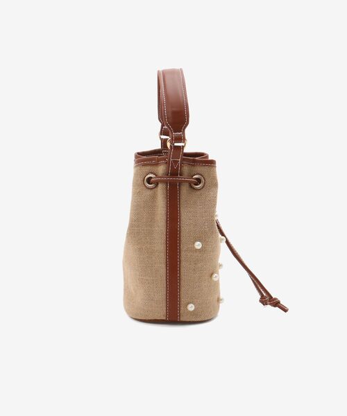 le.coeur blanc（ルクールブラン）の「パール付き巾着トート（トートバッグ・レディース・ブラウン/ブラック・FREE）」の6枚目の写真