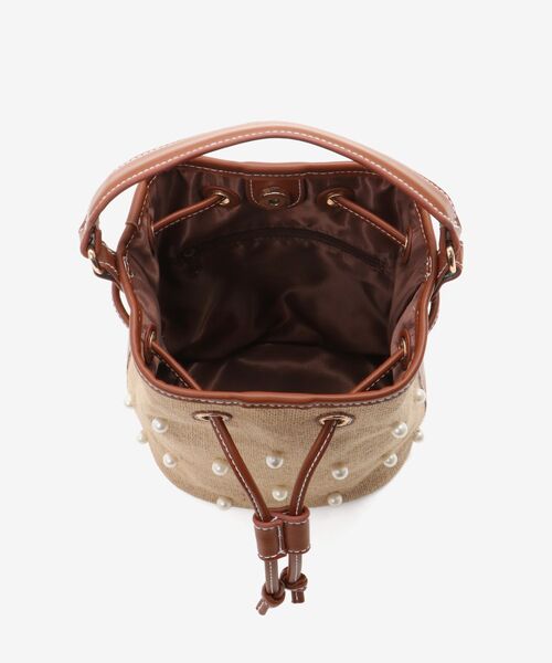 le.coeur blanc（ルクールブラン）の「パール付き巾着トート（トートバッグ・レディース・ブラウン/ブラック・FREE）」の3枚目の写真