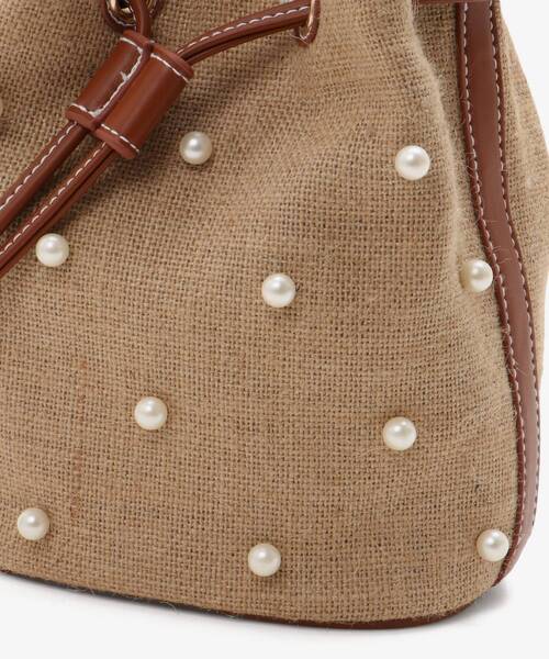 le.coeur blanc（ルクールブラン）の「パール付き巾着トート（トートバッグ・レディース・ブラウン/ブラック・FREE）」の20枚目の写真