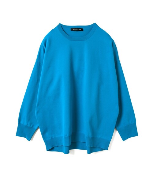 mizuiroind（ミズイロインド）の「mizuiro ind クルーネックワイドプルオーバー（ニット/セーター・レディース・オフホワイト/ブルー/ブラック/ピンク/ライトグレー・FREE）」の4枚目の写真