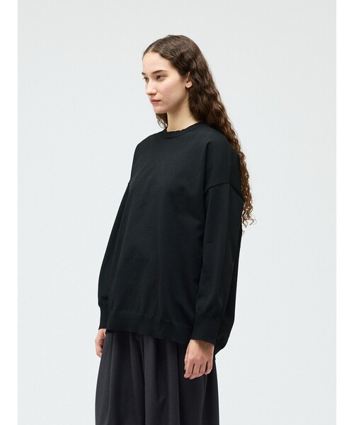 mizuiroind（ミズイロインド）の「mizuiro ind クルーネックワイドプルオーバー（ニット/セーター・レディース・オフホワイト/ブルー/ブラック/ピンク/ライトグレー・FREE）」の12枚目の写真