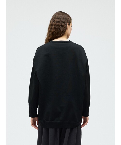 mizuiroind（ミズイロインド）の「mizuiro ind クルーネックワイドプルオーバー（ニット/セーター・レディース・オフホワイト/ブルー/ブラック/ピンク/ライトグレー・FREE）」の14枚目の写真