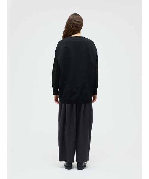 mizuiroind（ミズイロインド）の「mizuiro ind クルーネックワイドプルオーバー（ニット/セーター・レディース・オフホワイト/ブルー/ブラック/ピンク/ライトグレー・FREE）」の18枚目の写真