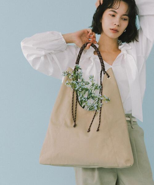 RODE SKO(ロデスコ)の「コードハンドルバッグ(トートバッグ・レディース・ベージュ/グレー/ブラック・ONE)」の1枚目の写真