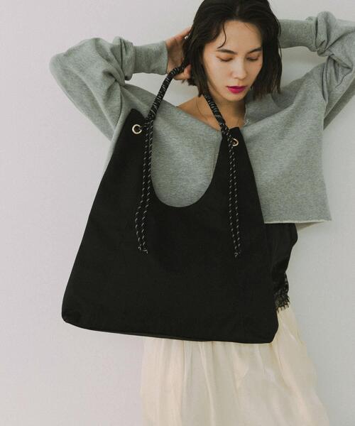 RODE SKO(ロデスコ)の「コードハンドルバッグ(トートバッグ・レディース・ベージュ/グレー/ブラック・ONE)」の4枚目の写真