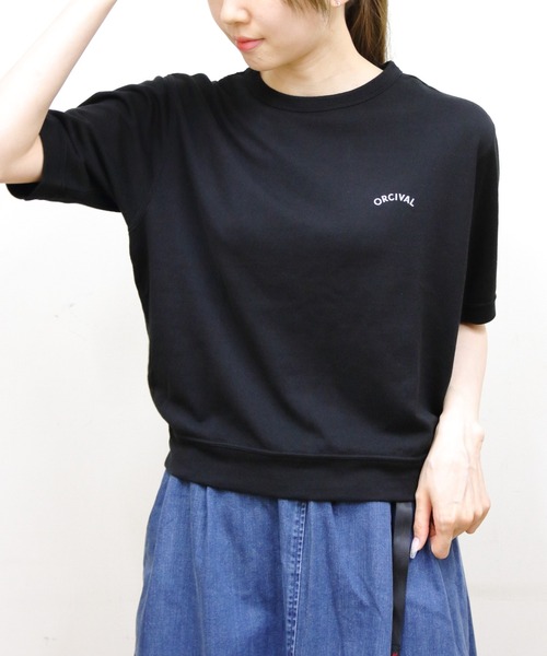セール】ORCIVAL/オーシバル クルーネックシースルーショートスリーブ